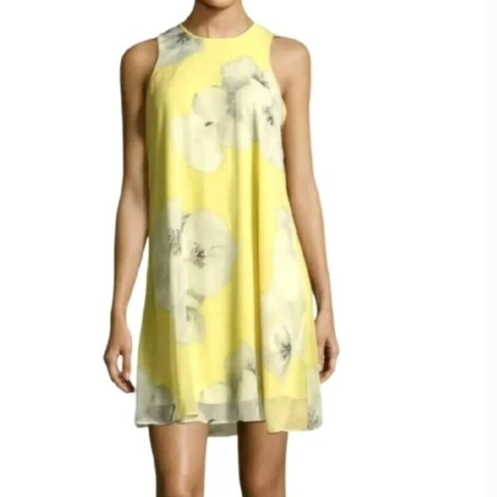 🎉NWOT🎉Calvin Klein Floral Yellow Dress